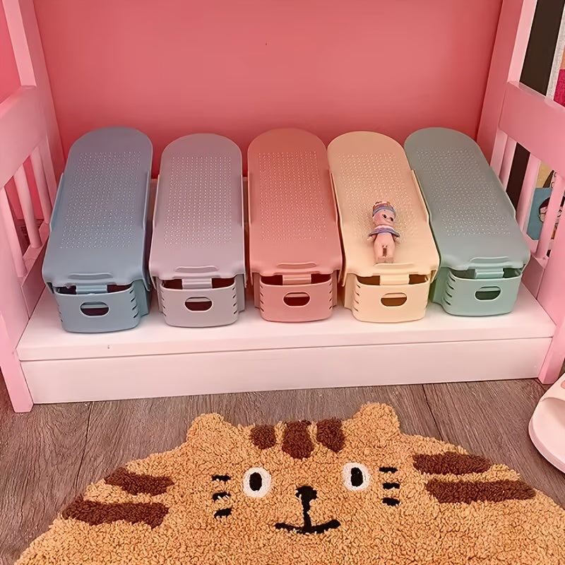 15Pcs Adjustable Plastic Shoe Rack