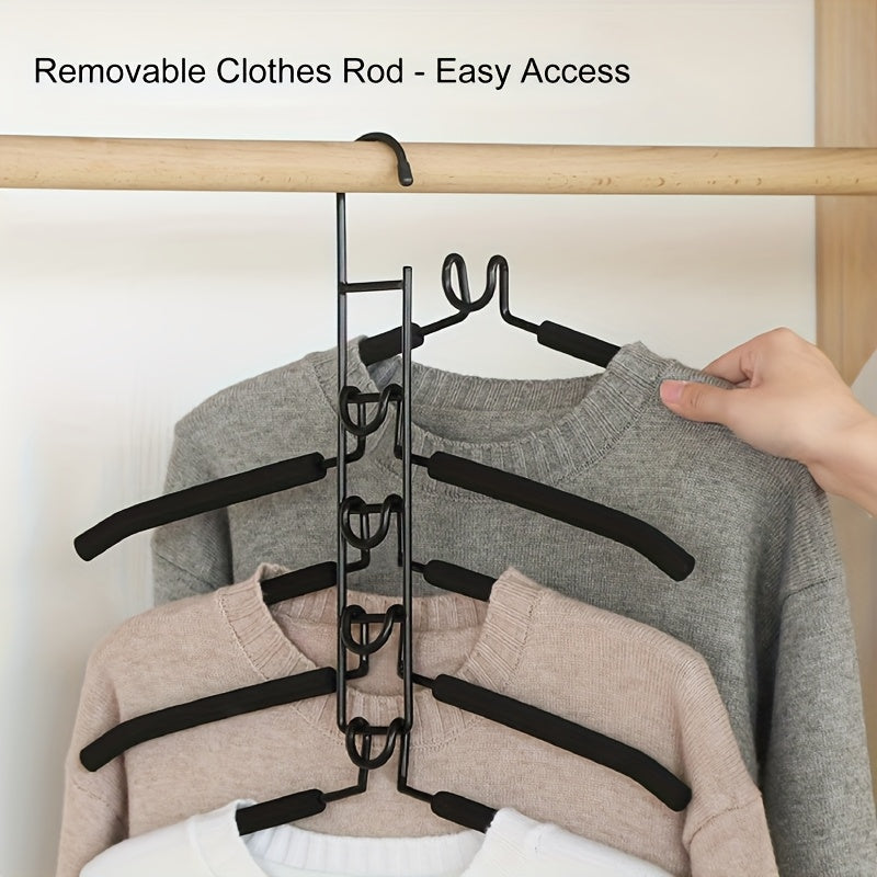 5-Pack Multi-Layer Metal Clothes Hangers