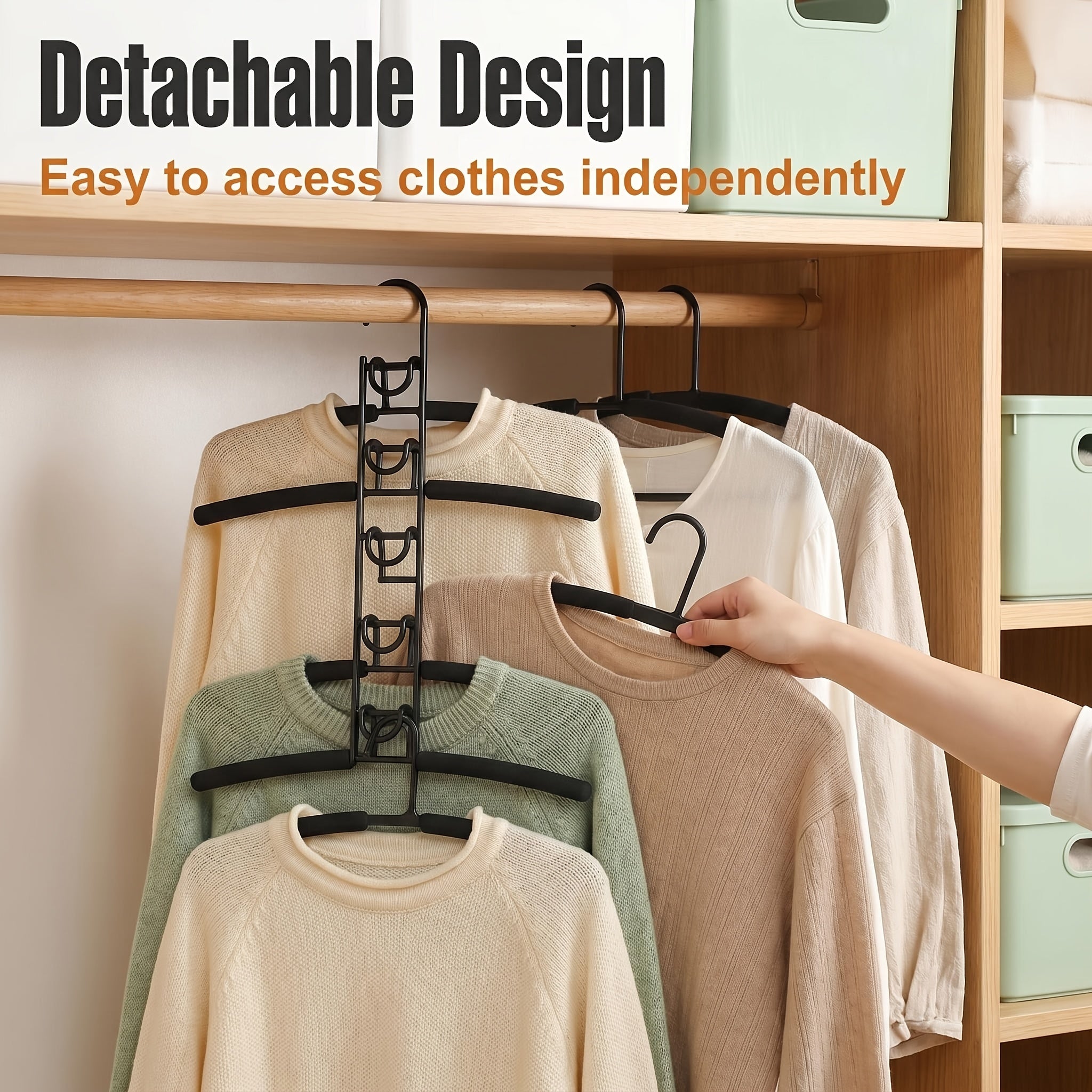 5-Pack Multi-Layer Metal Clothes Hangers
