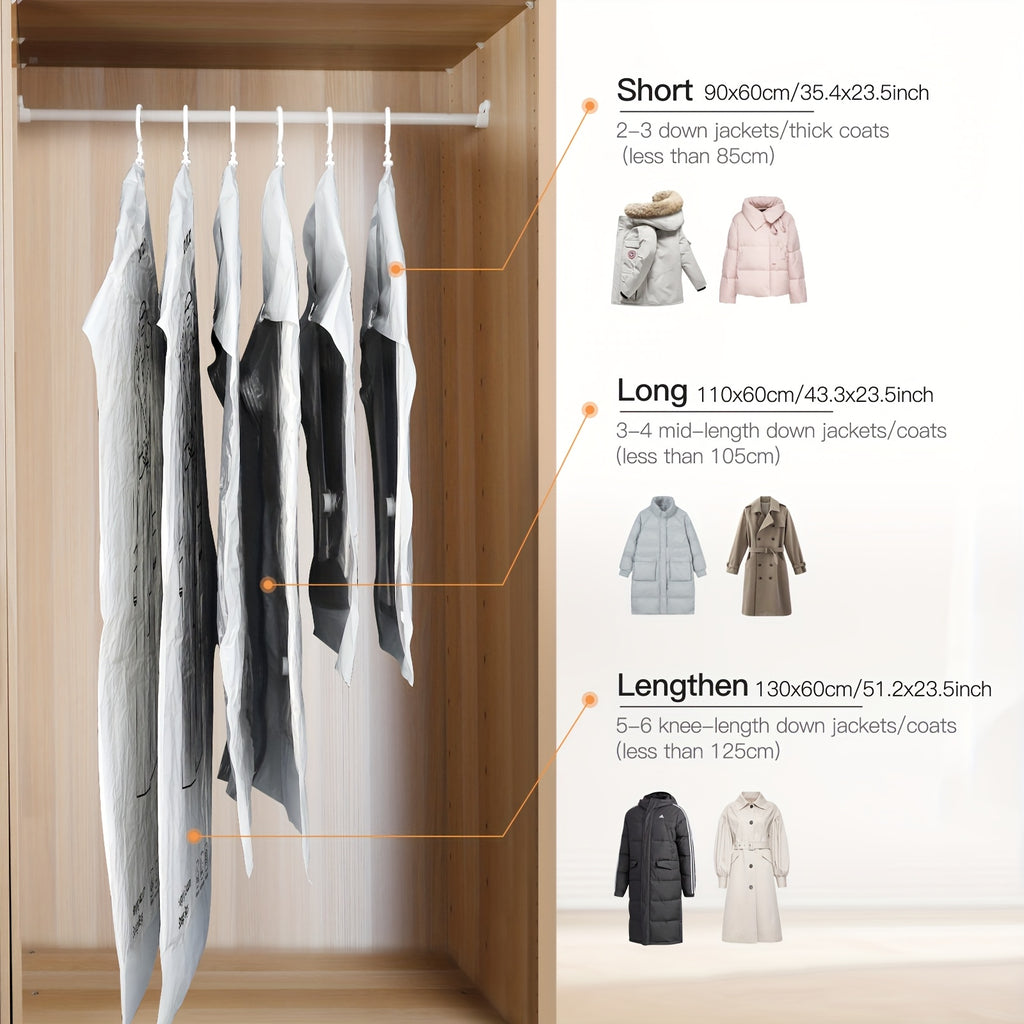 8Pcs Vacuum Storage Bags for Clothes & Suits