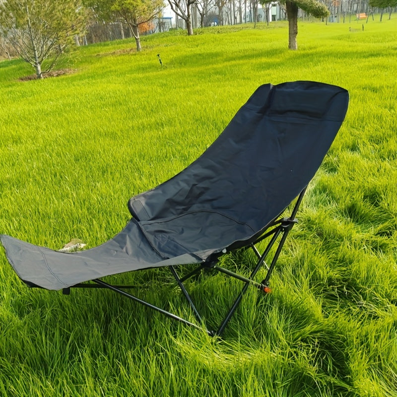 286.6 Lbs Heavy‑Duty Foldable Beach Chair with Adjustable Height & Crisscross Backrest – Portable Outdoor Chair for Camping, Fishing, Travel, Poolside & Picnic, Featuring Button‑Release Folding Mechanism and Durable Fabric