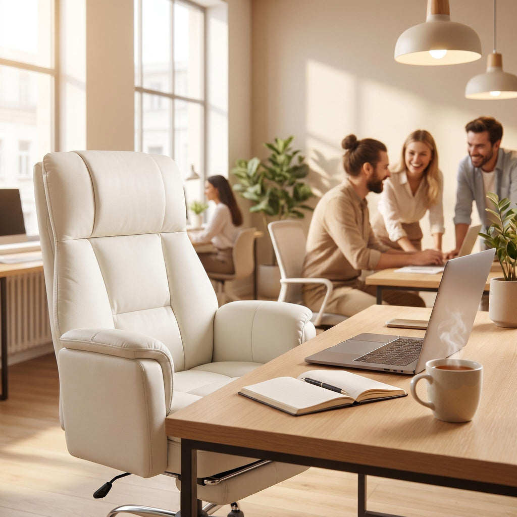 Heavy Duty 400LBS Office Chair, Ergonomic Design with Adjustable Arms & Footrest