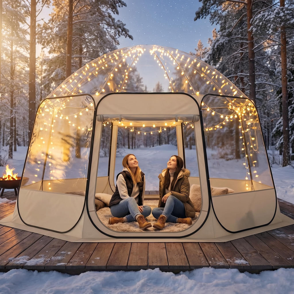 Pop-Up Bubble Tent with 360° Clear View, Ultra Spacious Weather-Resistant Outdoor Shelter for Backyard Parties, Stargazing & Relaxation