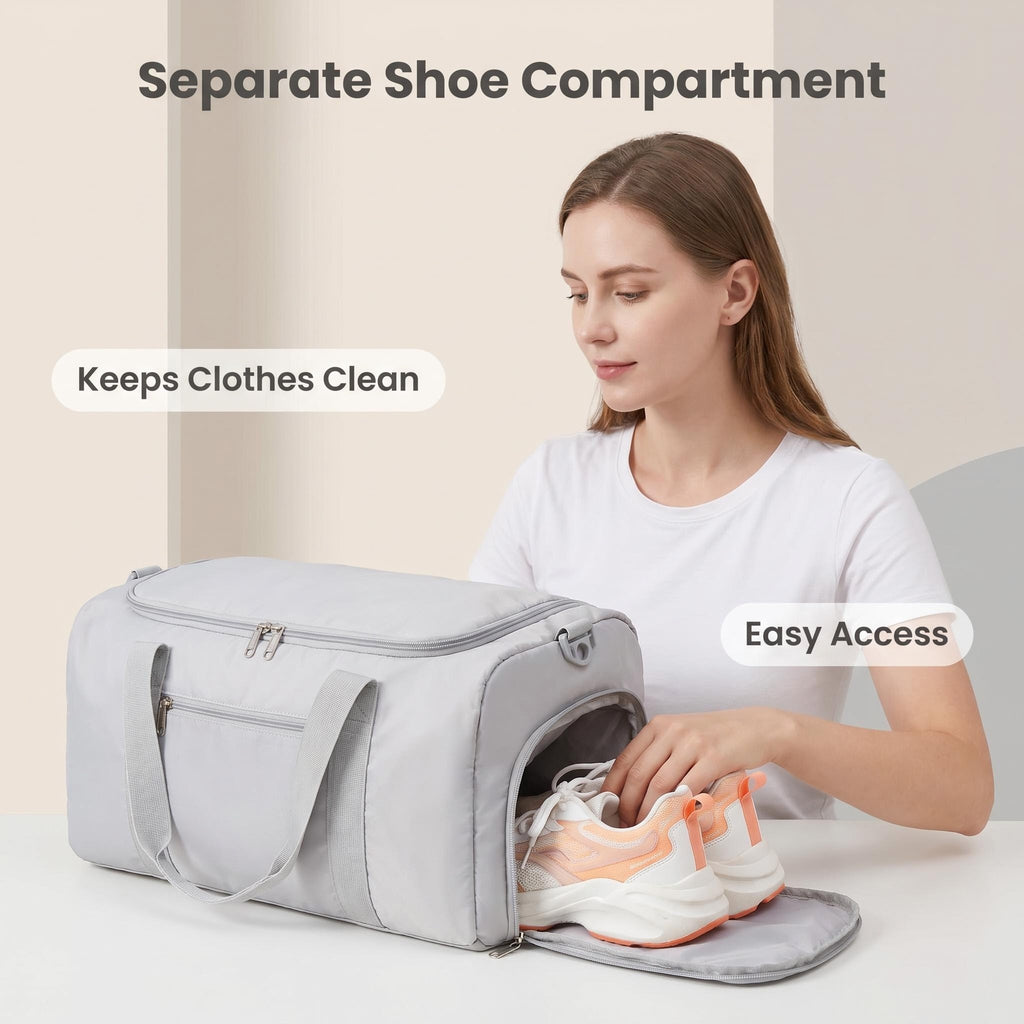2-in-1 Convertible Garment Duffle Travel Bag, Water Resistant & Scratch Resistant Fabric, Hanging Suit Carry Bag for Business Trip, Weekend Getaway