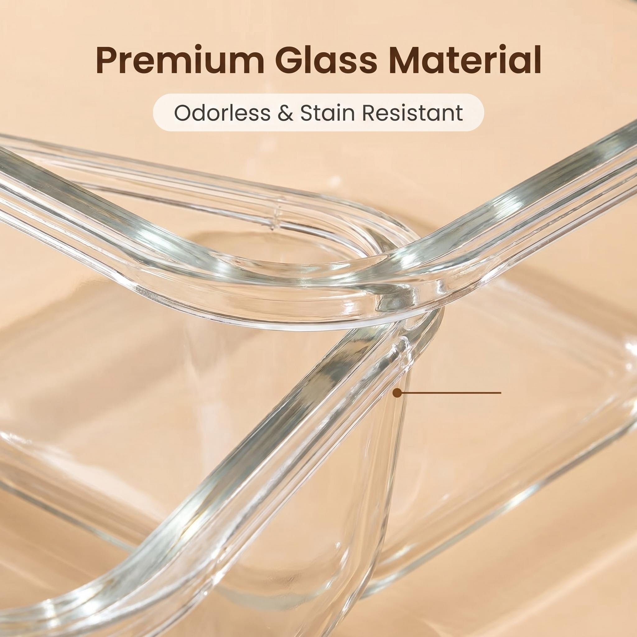 Smart Drain Design High Borosilicate Glass Container, Detachable Drain Basket + Locking Airtight Lid, Replace Stained Plastic Storage for Home Kitchen & Refrigerator
