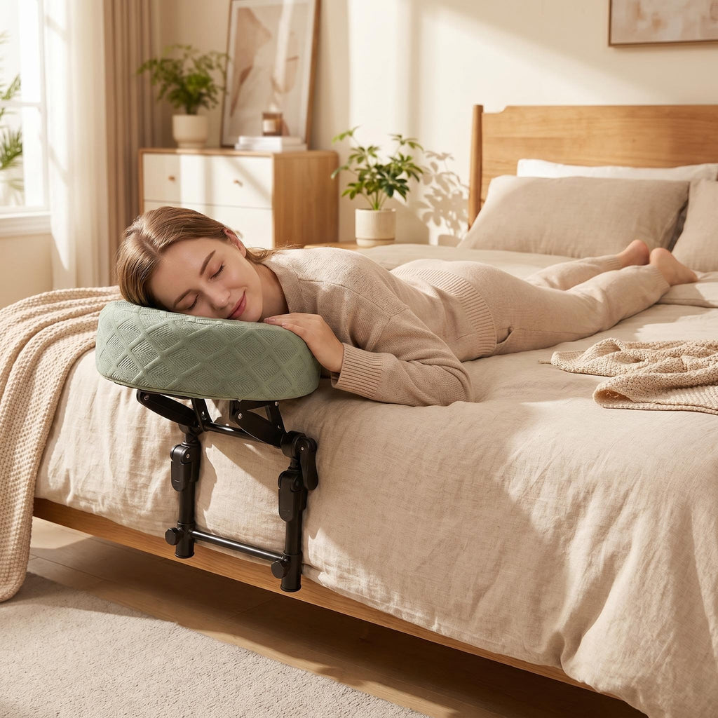 Home Massage Kit with Cloud-Like Comfort Face Pillow, Adjustable Bedside Face Cradle with Skin-Friendly Breathable Fabric, Quick Setup for Bedside Use