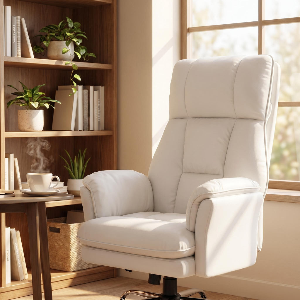 Heavy Duty 400LBS Office Chair, Ergonomic Design with Adjustable Arms & Footrest