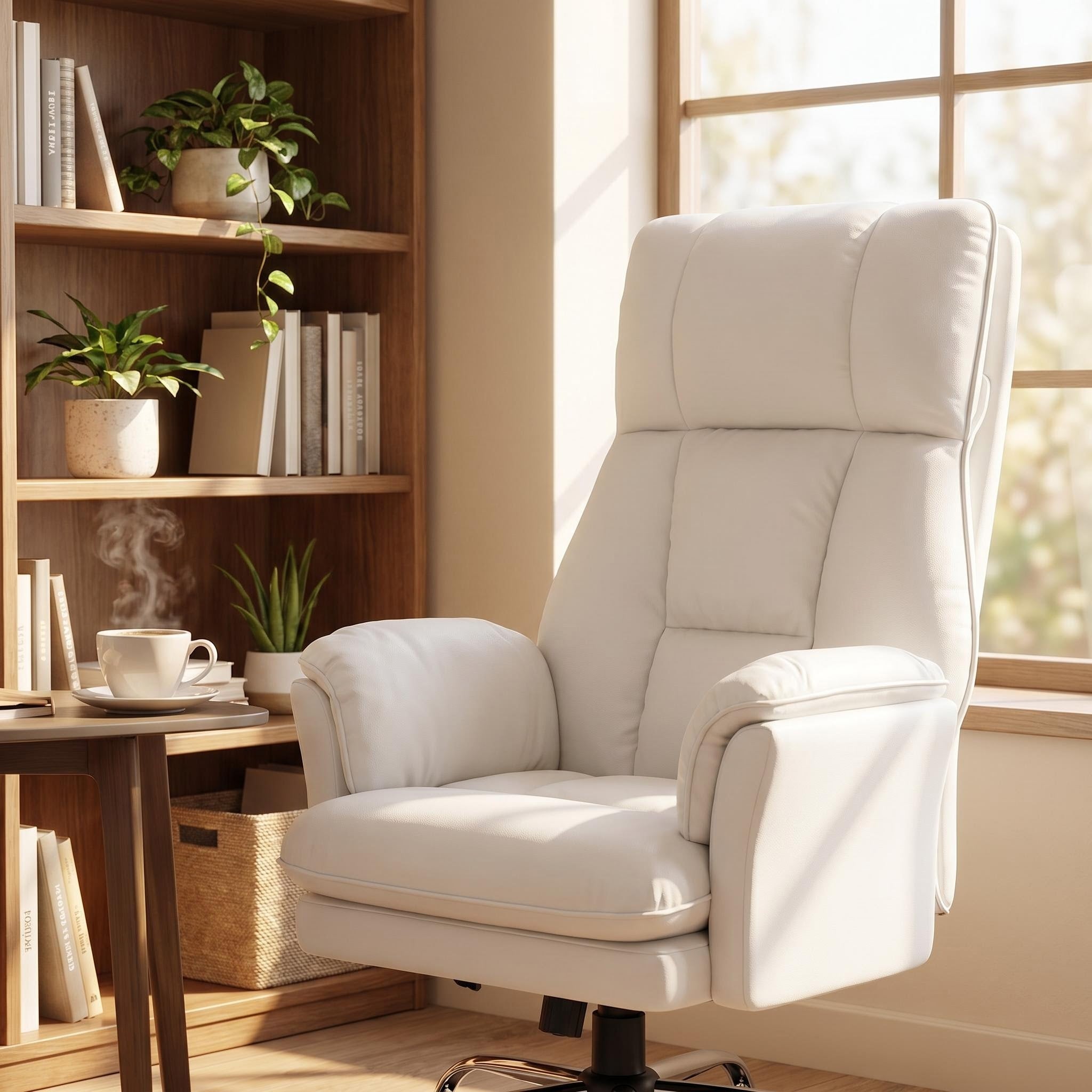 Heavy Duty 400LBS Office Chair, Ergonomic Design with Adjustable Arms & Footrest