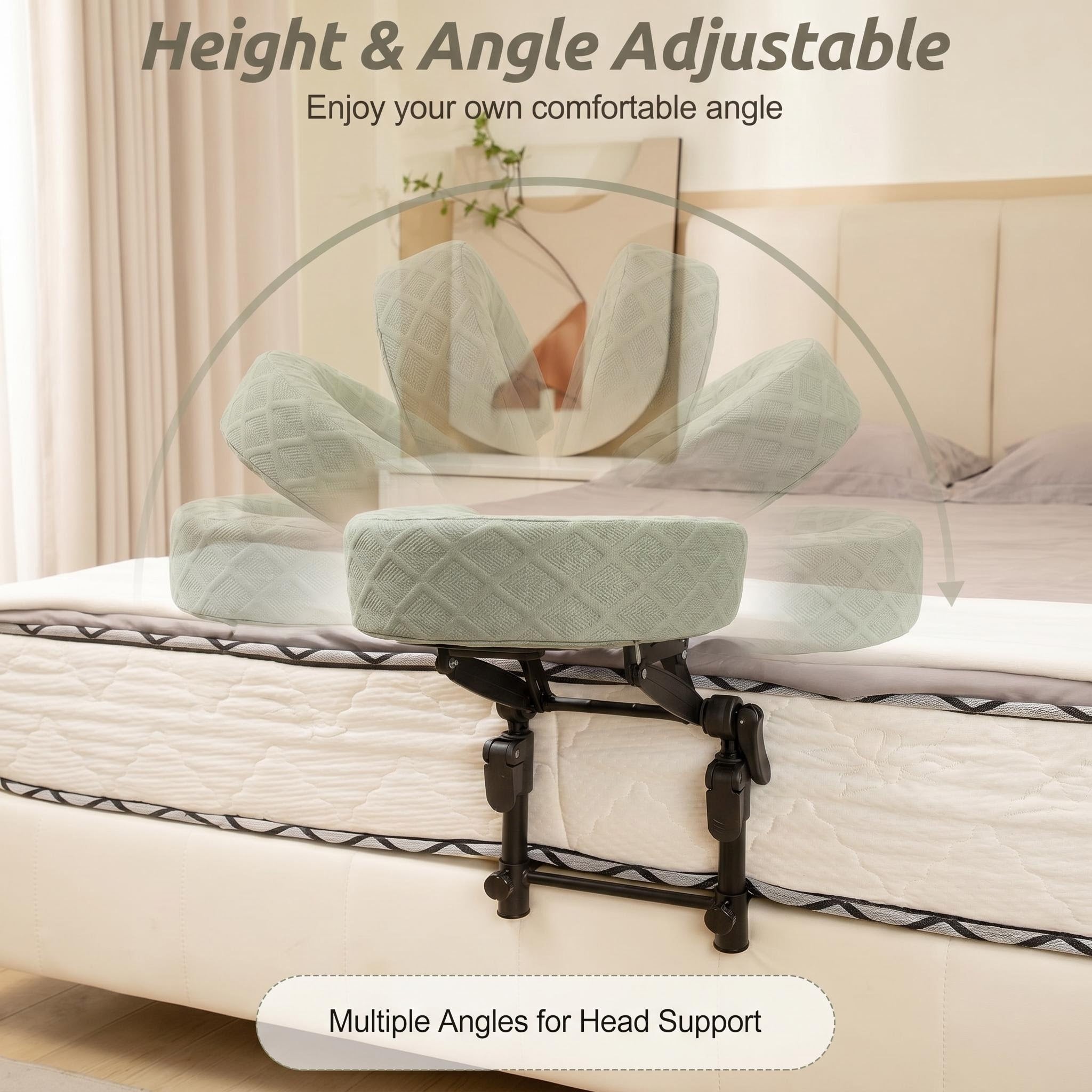 Home Massage Kit with Cloud-Like Comfort Face Pillow, Adjustable Bedside Face Cradle with Skin-Friendly Breathable Fabric, Quick Setup for Bedside Use