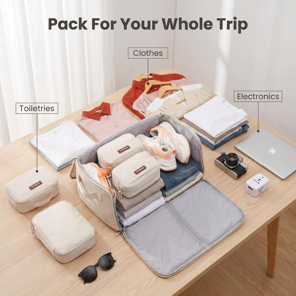 2-in-1 Convertible Garment Duffle Travel Bag, Water Resistant & Scratch Resistant Fabric, Hanging Suit Carry Bag for Business Trip, Weekend Getaway