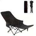 286.6 Lbs Heavy‑Duty Foldable Beach Chair with Adjustable Height & Crisscross Backrest – Portable Outdoor Chair for Camping, Fishing, Travel, Poolside & Picnic, Featuring Button‑Release Folding Mechanism and Durable Fabric