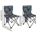 Black Portable Folding Outdoor Chairs – Lightweight Compact Design, Durable Metal Frame with Storage Bag, Ideal for Camping, Travel, Fishing & Holiday Use